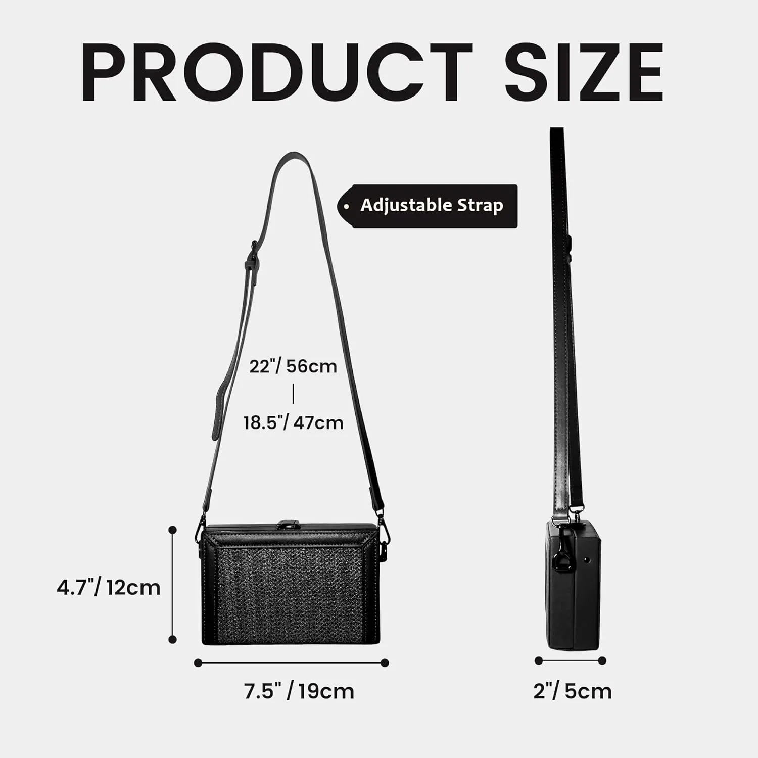 Straw Crossbody Bags for Women, Summer Straw Purse Square Box Shoulder Clutch Bag for Vacation
