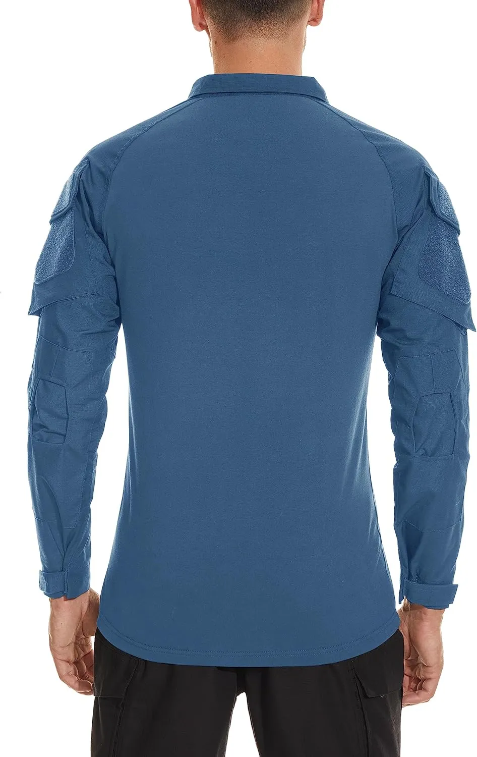 TACVASEN Men's Tactical Shirt Long Sleeve Combat Shirt 1/4 Zip with Pockets Military Army Paintball Airsoft Breathable