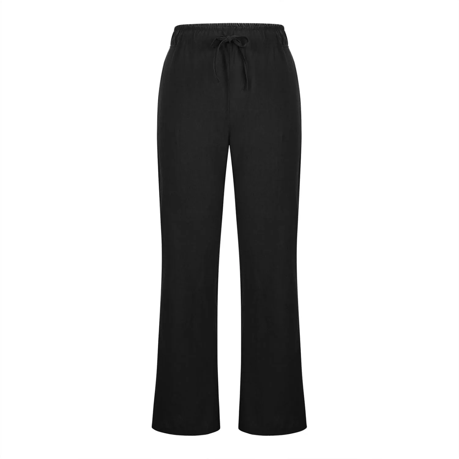 TARIENDY Womens Plus Size Pants Elastic Waist Women's Elastic Drawstring Trousers Summer Casual Outfits Wide Leg Pants