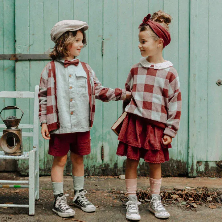 The Ewan Plaid Knit Sweater - KIDS