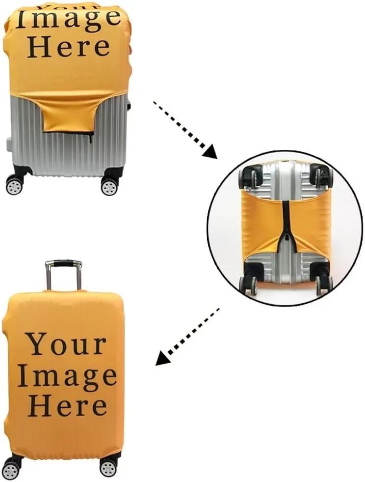 TODIYADDU American Flag Travel Luggage Suitcase Protective Cover Novelty Trolley Baggage Bag Cover Men's Women's Thick Elastic Case for Suitcase Luggage Accessories Durable Practical Gifts, L