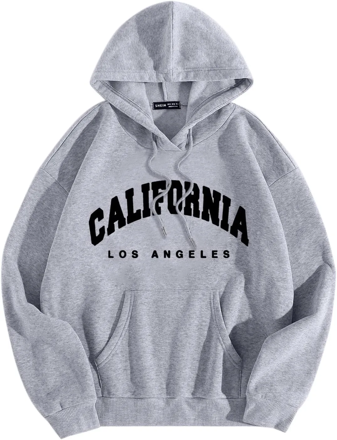 Trendy Hoodie California Hoodies for Men Letter Print Oversized Sweatshirts Pullover Long Sleeve Drawstring Pockets Tops Unisex Sales Today Clearance