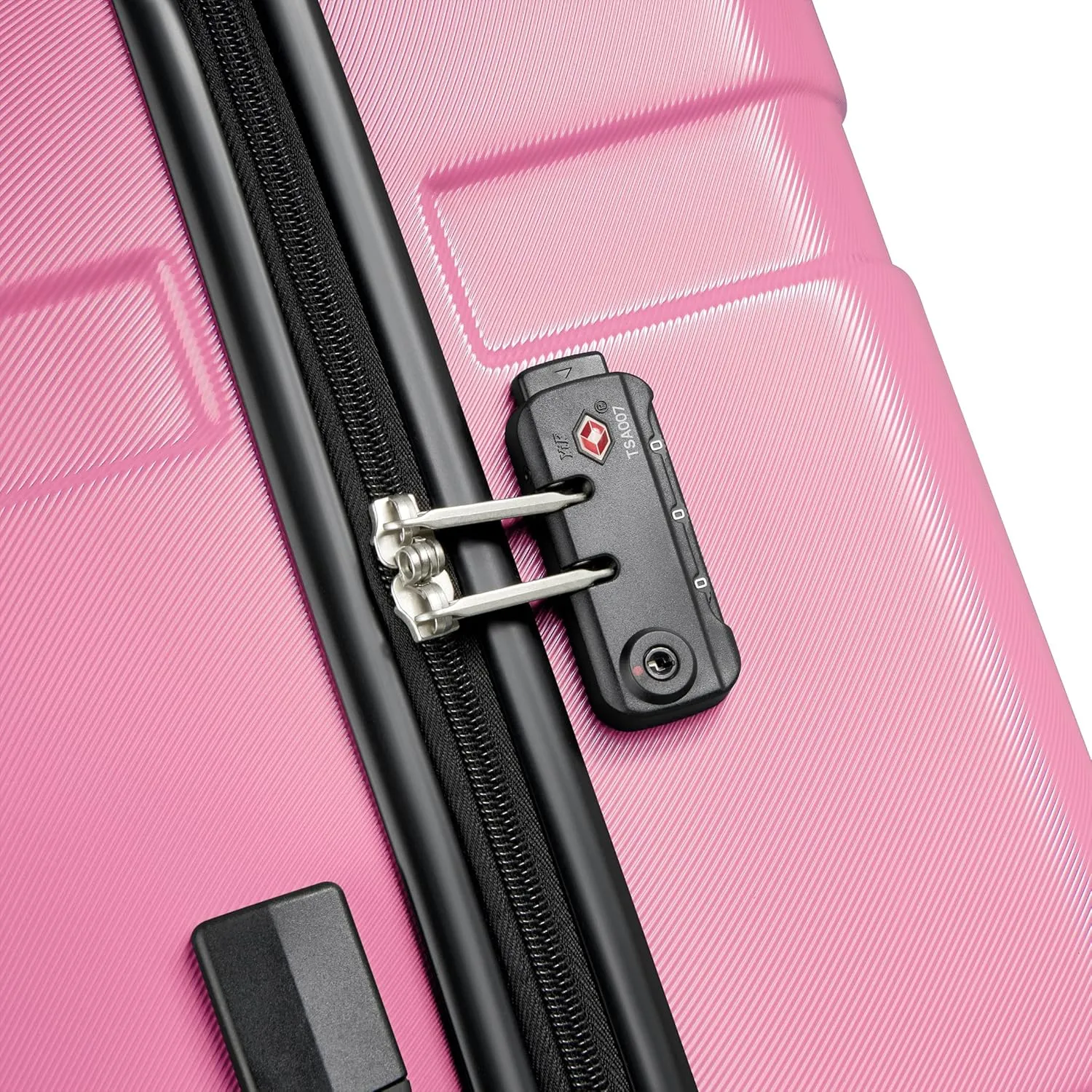 United Colors of Benetton Now Hardside Luggage with Spinner Wheels, Light Pink, Checked-Large 27 Inch