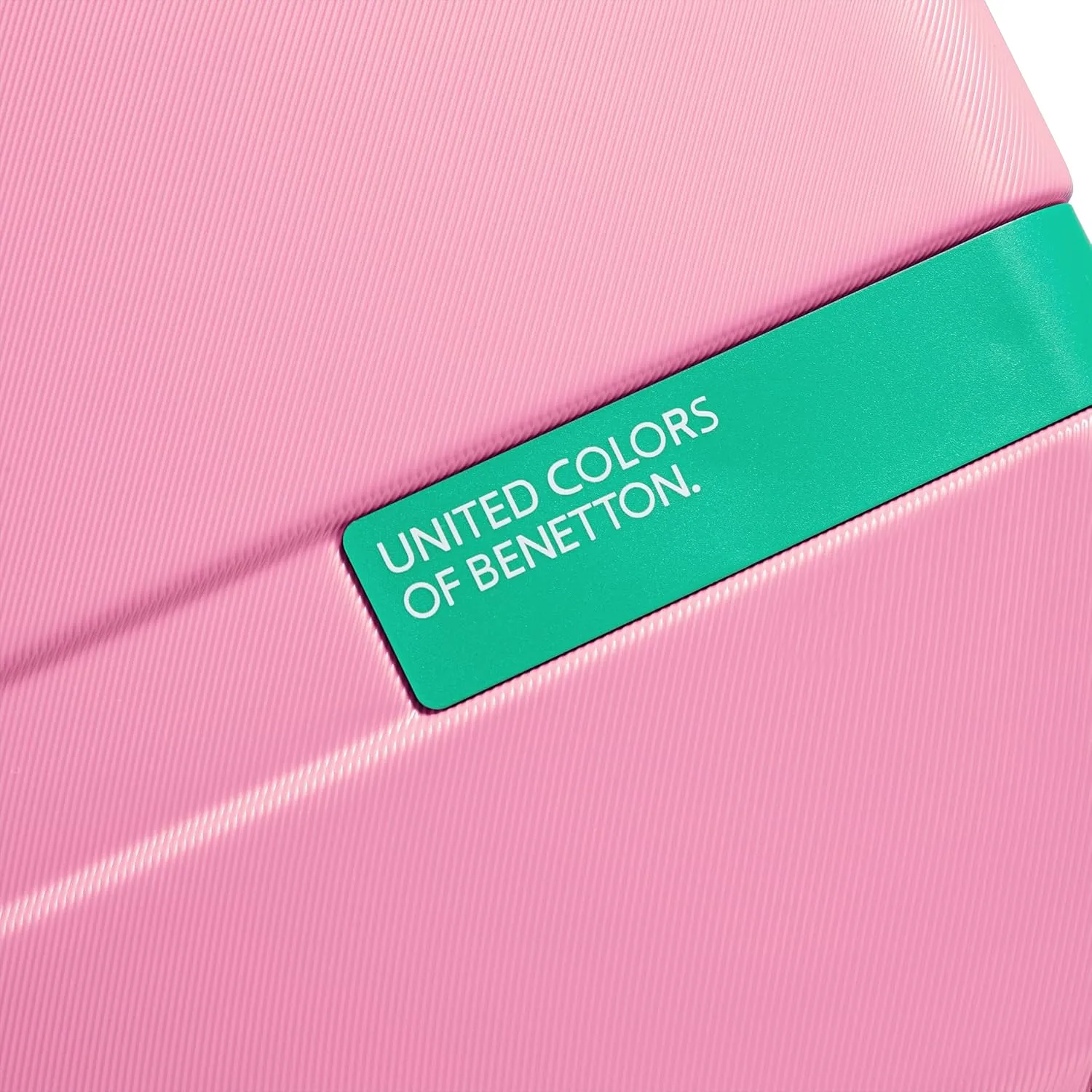 United Colors of Benetton Now Hardside Luggage with Spinner Wheels, Light Pink, Checked-Large 27 Inch