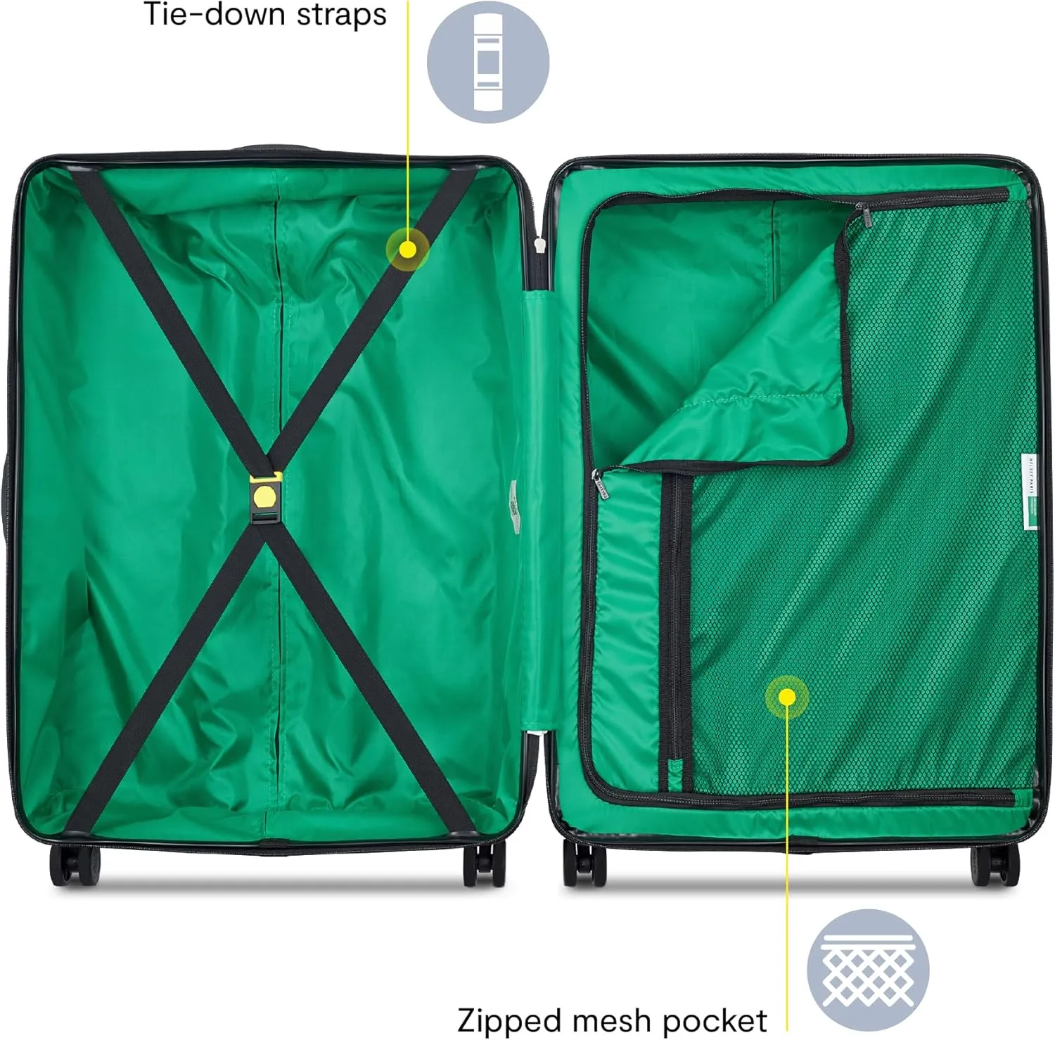 United Colors of Benetton Now Hardside Luggage with Spinner Wheels, Light Pink, Checked-Large 27 Inch