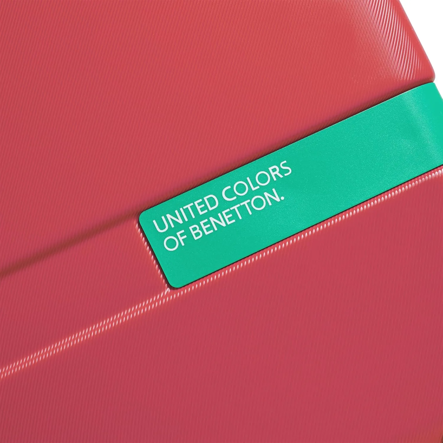 United Colors of Benetton Now Hardside Luggage with Spinner Wheels, Red, Checked-Large 27 Inch