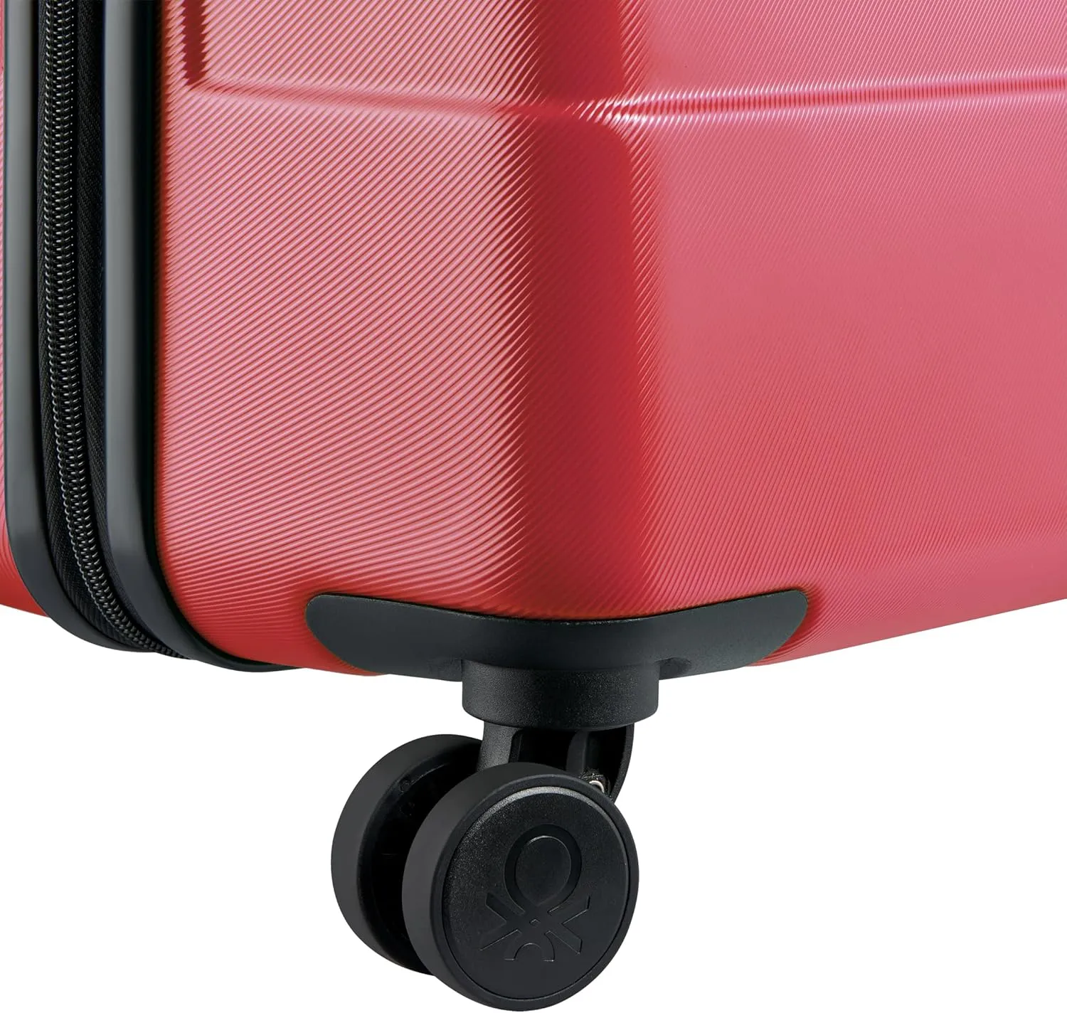 United Colors of Benetton Now Hardside Luggage with Spinner Wheels, Red, Checked-Large 27 Inch