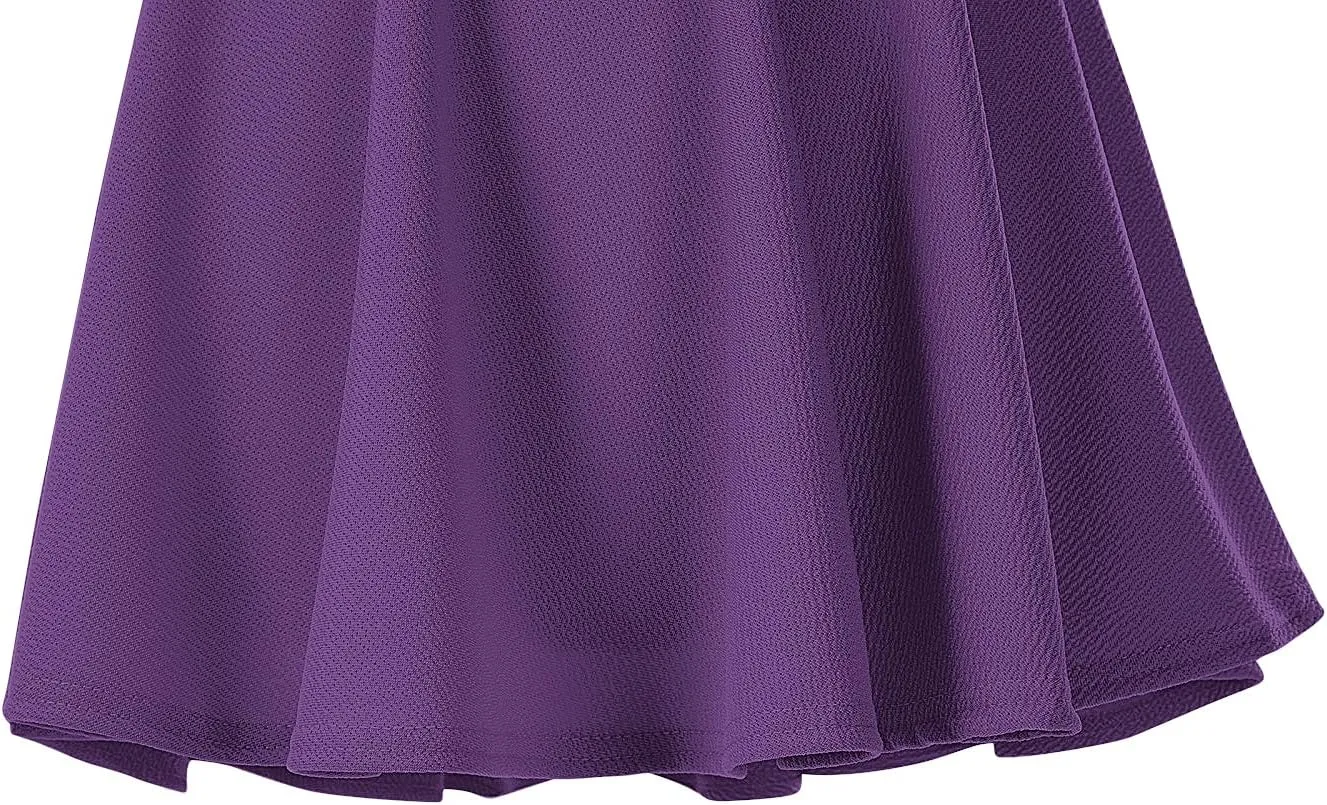 Urban CoCo Women's Basic Versatile Stretchy Flared Casual Mini Skater Skirt