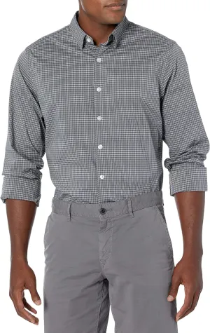 Van Heusen Men's Big and Tall Stain Shield Never Tuck Stretch Solid Button Down Shirt