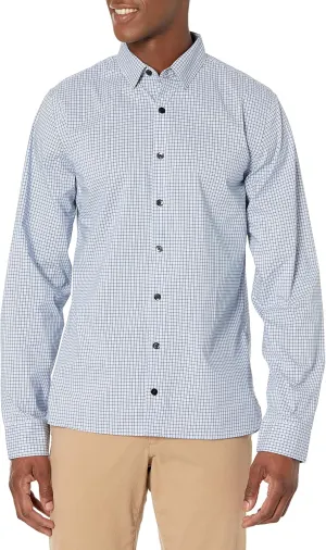 Van Heusen Men's Big and Tall Stain Shield Never Tuck Stretch Solid Button Down Shirt