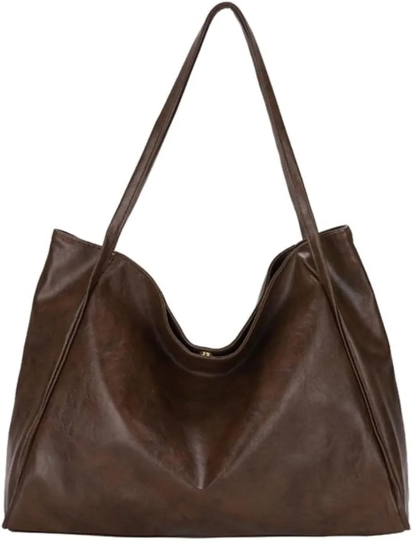 Vintage Genuine Leather Tote Shoulder Women Satchel Handbag With Top Handles Shoulder Bags For Women Oil Leather Tote