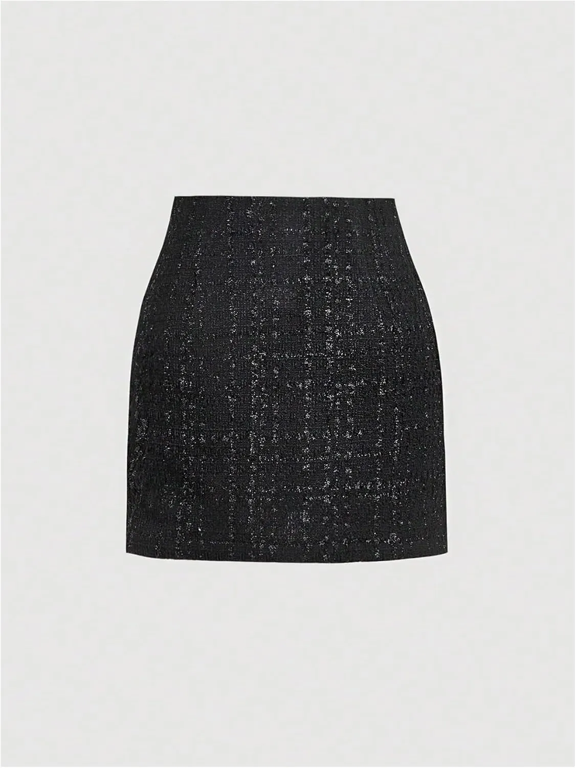 WDIRARA Women's Side Slit Metallic Trim High Waisted Faux Leather Short Skirts