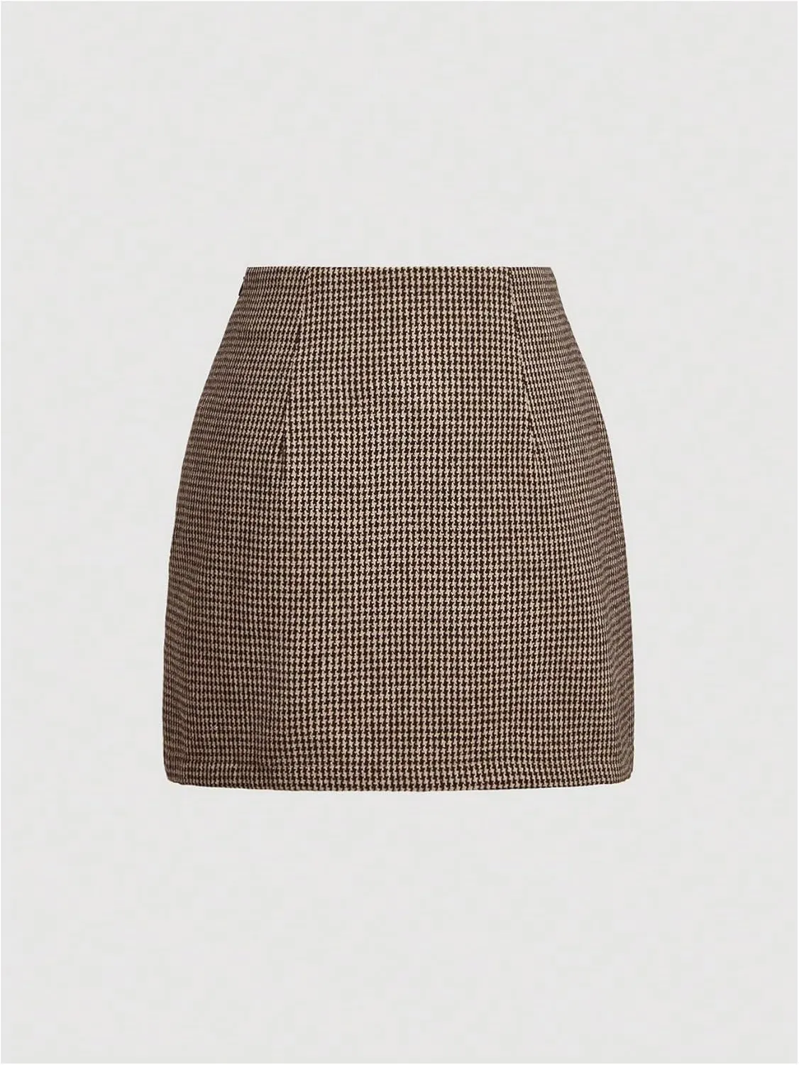 WDIRARA Women's Side Slit Metallic Trim High Waisted Faux Leather Short Skirts