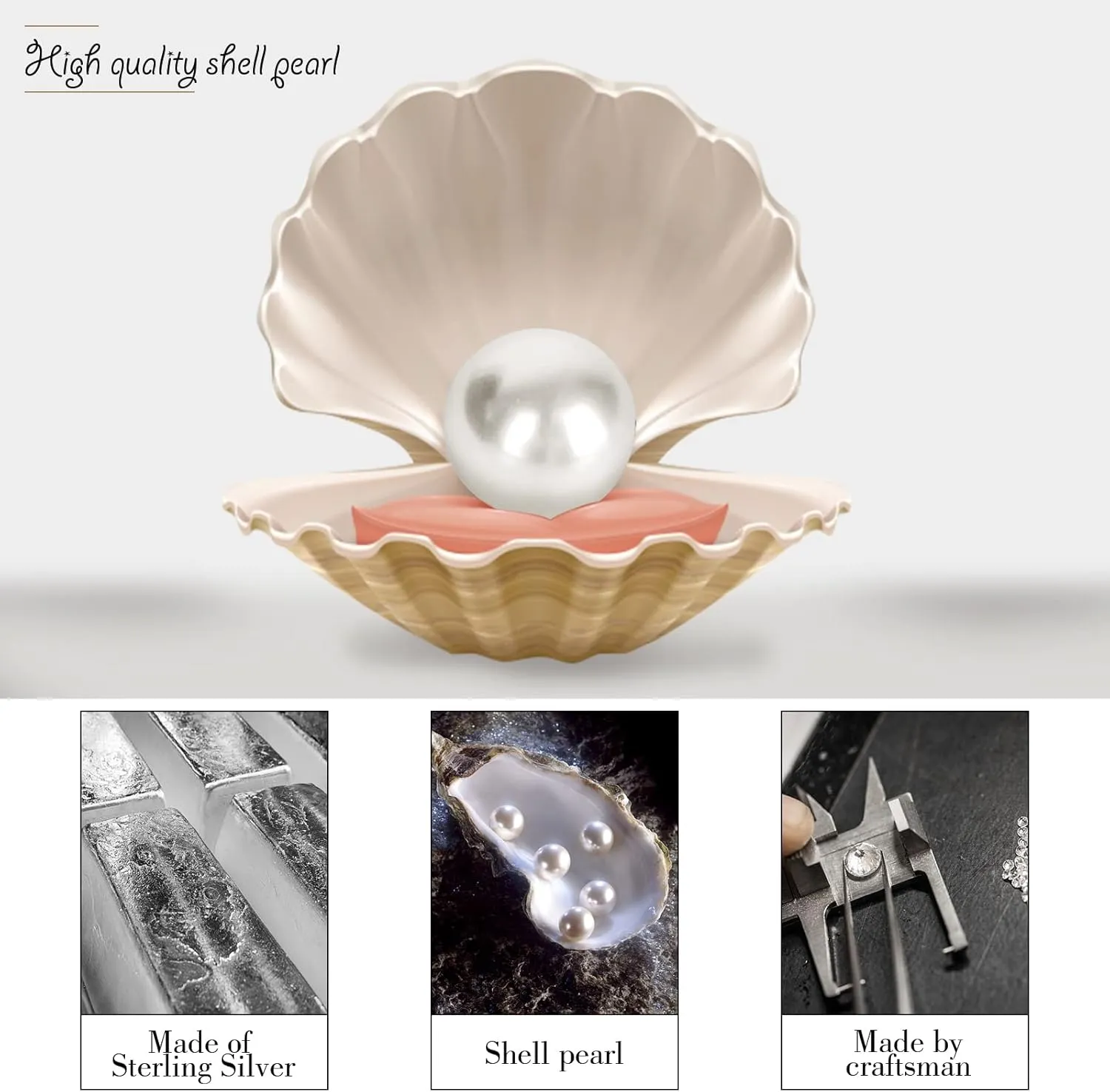 White Single Pearl Necklace for Women??s Pendant Necklaces With a Pearl Silver Necklace Jewelry Pearl drop Necklaces for Women
