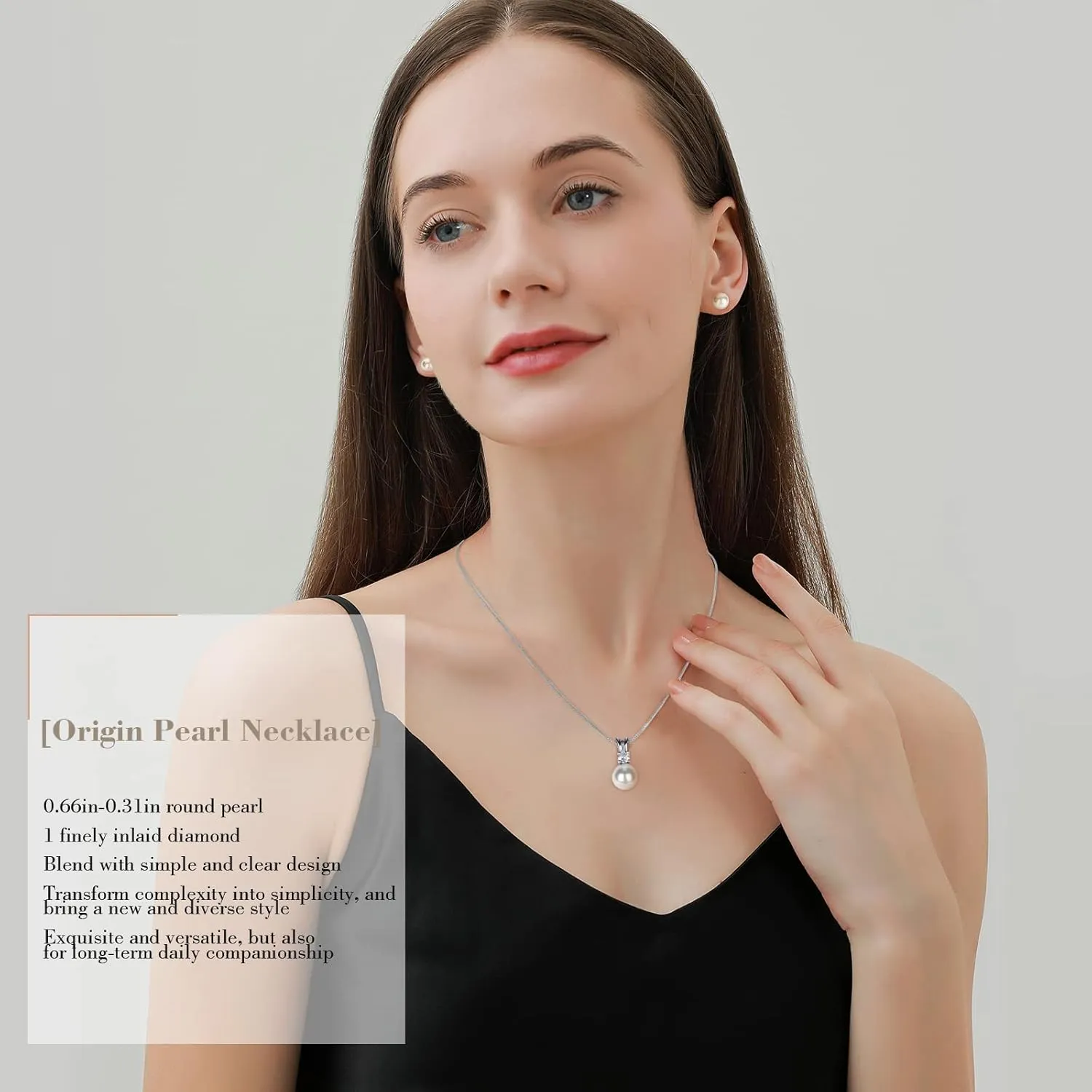 White Single Pearl Necklace for Women??s Pendant Necklaces With a Pearl Silver Necklace Jewelry Pearl drop Necklaces for Women