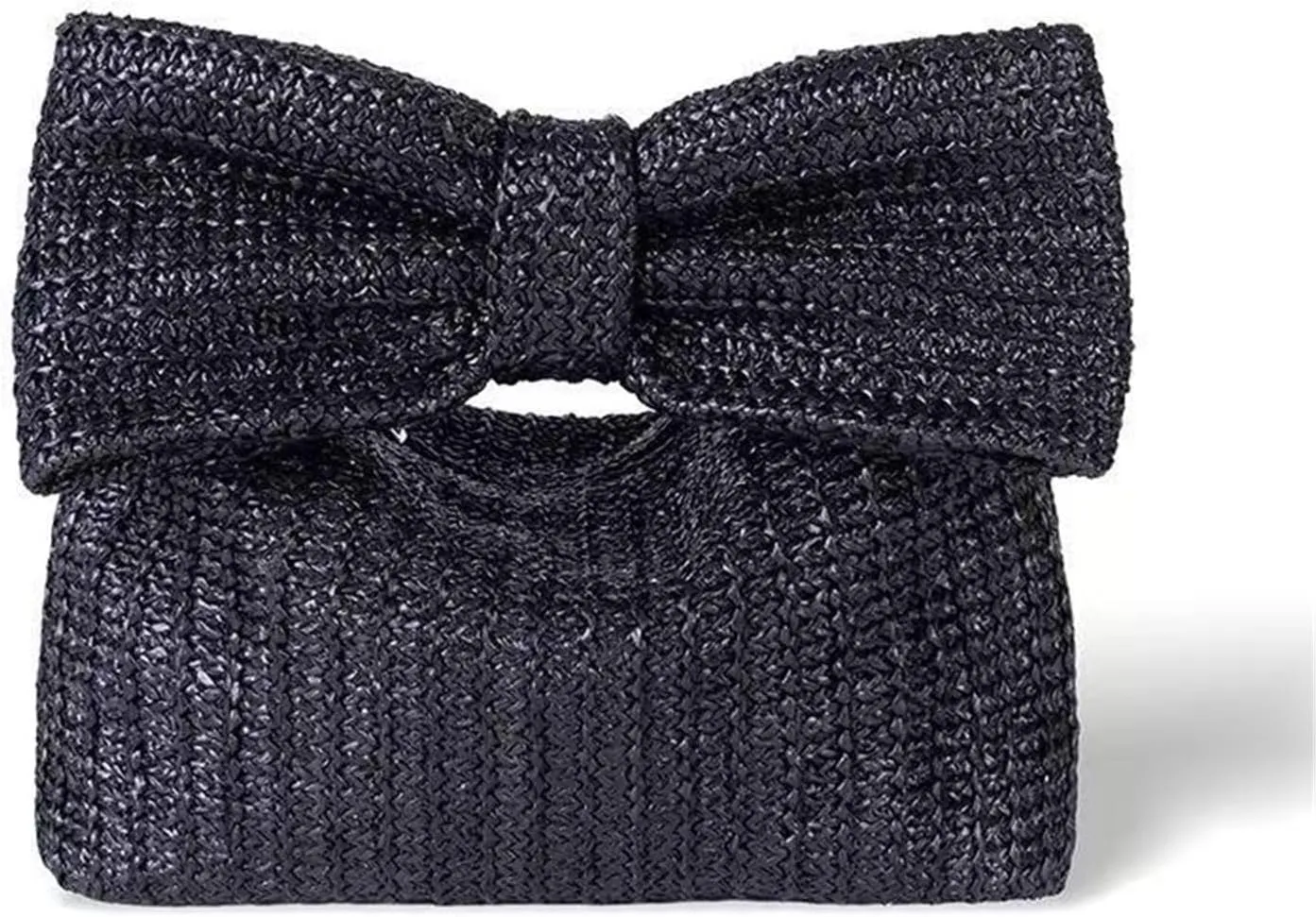 Women Bow Purse Summer Straw Woven Clutch Bag Handbags Formal Party Wedding