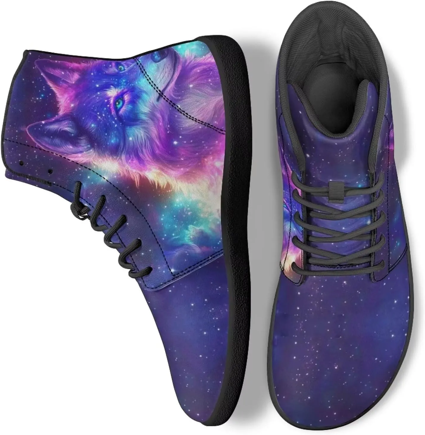 Women Men High Top Barefoot Shoes Lace Up Anti-Slip Active Sneakers