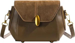 Women PU Fashion Shoulder Bag Trendy Tote Handbag Large Capacity Vintage Flip Sling Bag Adjustable Strap Trendy Satc