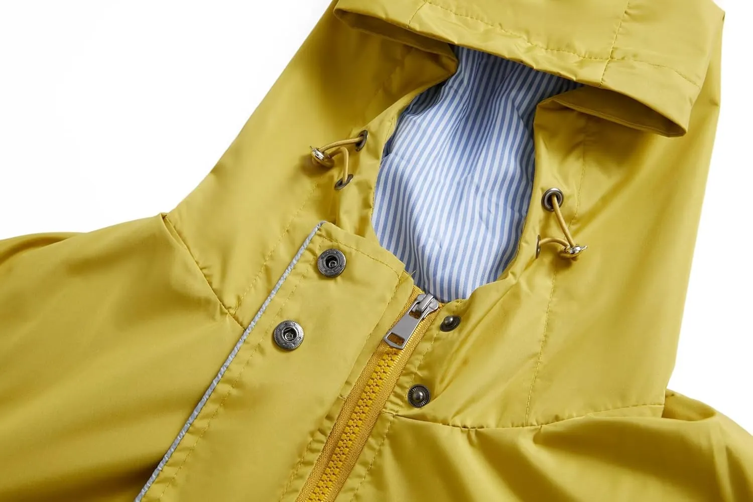 Women Waterproof Lightweight Long Rain Jacket Outdoor Casual Hooded Long Trench Coat