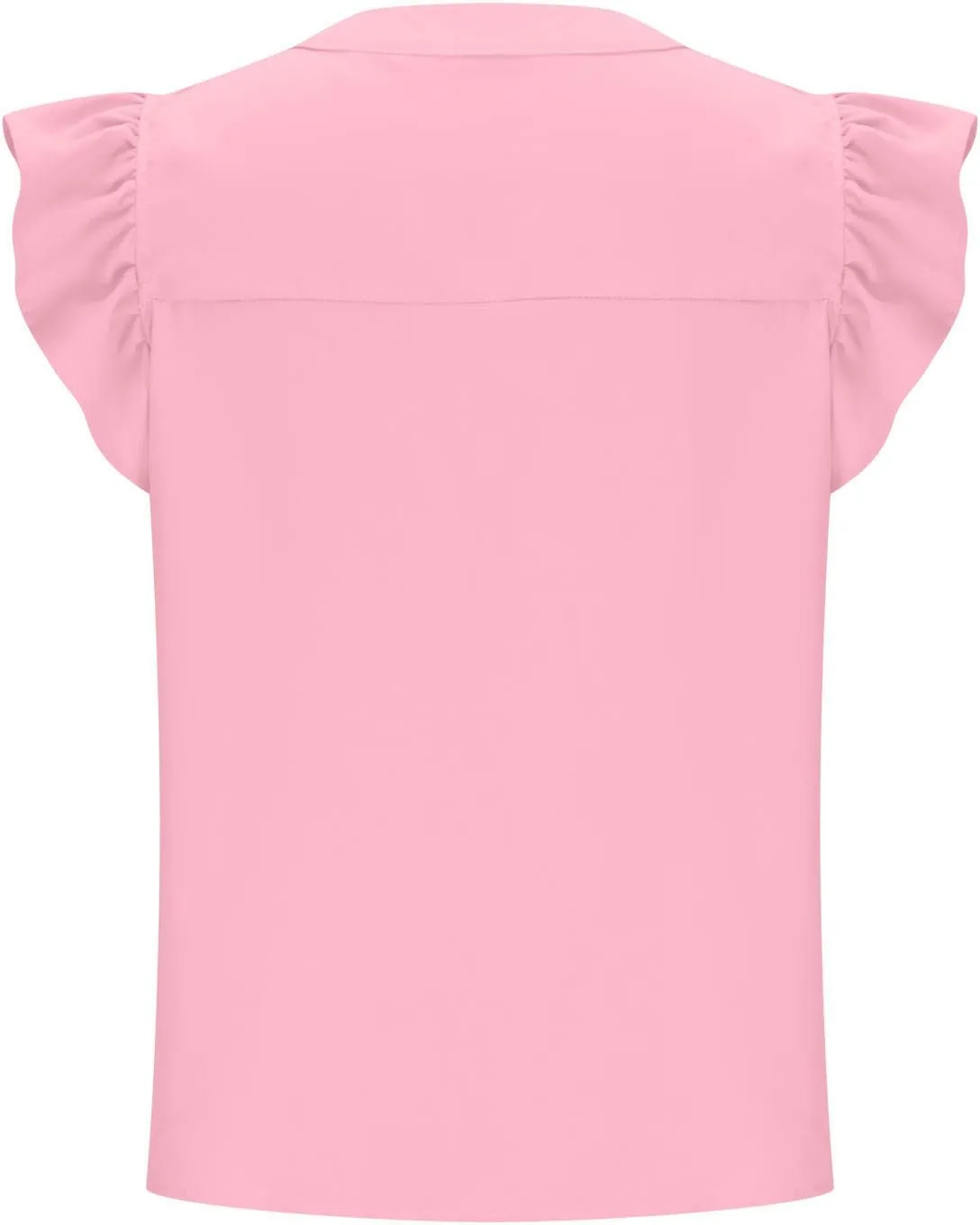 Womens Dressy Casual Tops Ruffle Short Sleeve T Shirts V Neck Solid Tunic Summer Cute Elegant Business Work Blouses