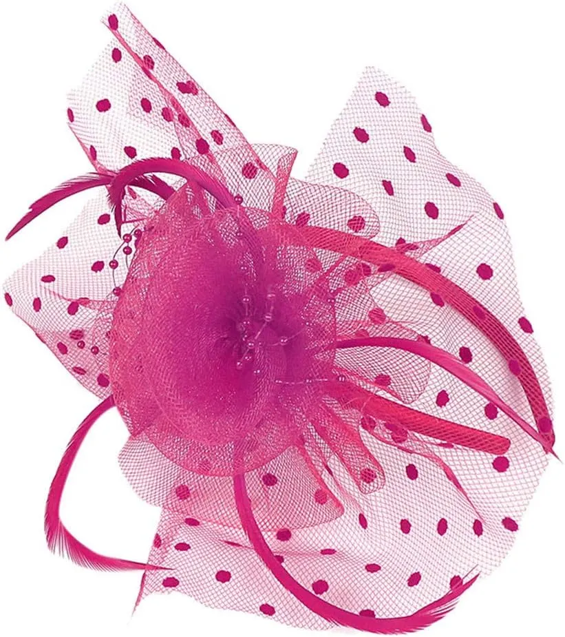 Women's Fascinator Feather Tea Party Hats Hair Clip Pin Kentucky Bridal Hairband Derby Hat