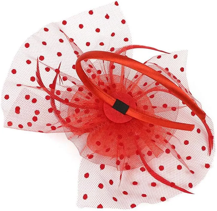 Women's Fascinator Feather Tea Party Hats Hair Clip Pin Kentucky Bridal Hairband Derby Hat