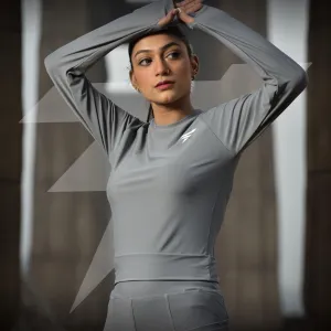Women's Grey Trendy Tracksuit