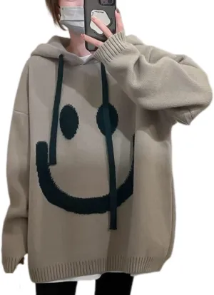 Women's Oversized Thick Knit Hoodies Trendy Casual Pullover Sweatshirts