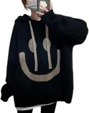 Women's Oversized Thick Knit Hoodies Trendy Casual Pullover Sweatshirts
