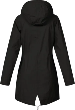 Womens Rain Jacket Lightweight Waterproof Long Hooded Raincoat Striped Lined Hiking Travel Trench Coats Windbreaker