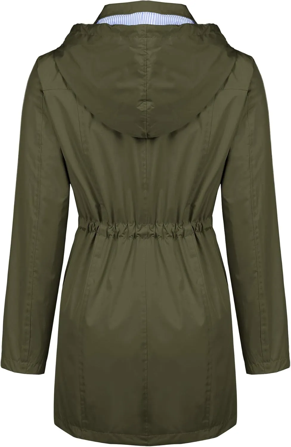 Women's Raincoats Windbreaker Rain Jacket Waterproof Lightweight Outdoor Hooded Trench Coats S-XXL