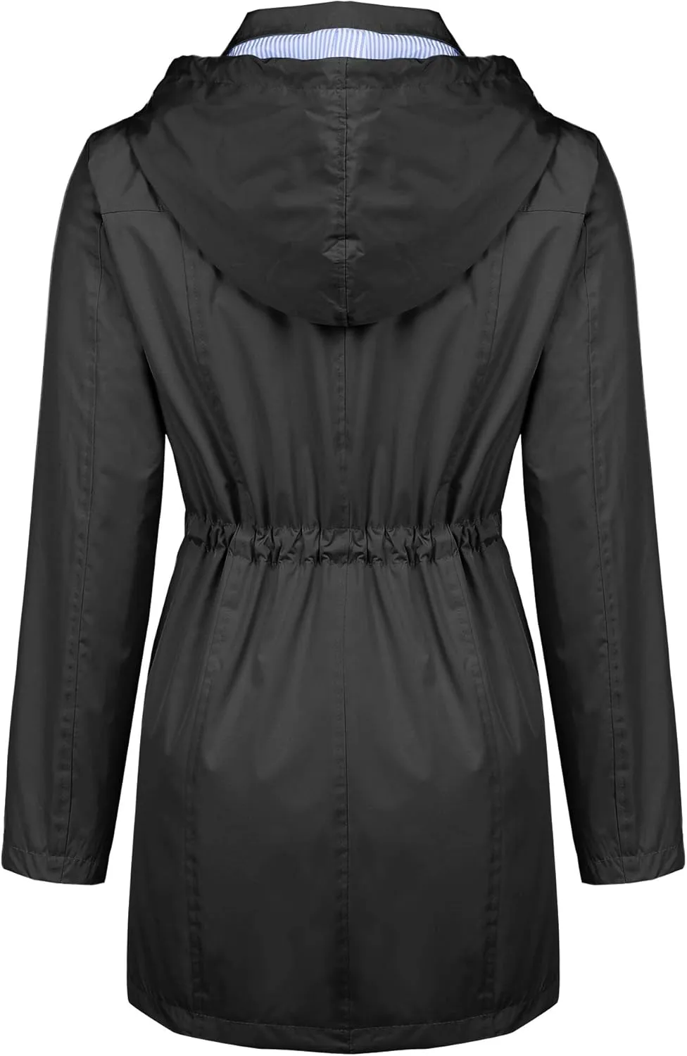 Women's Raincoats Windbreaker Rain Jacket Waterproof Lightweight Outdoor Hooded Trench Coats S-XXL