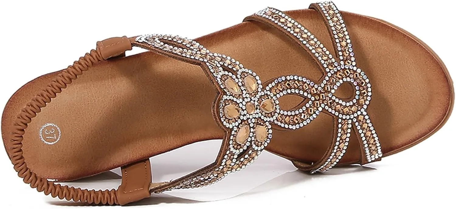 Women's Slide Wedge Sandals Open Toe High Heel Zipper Back Platform Gladiator Sexy Sandal Peep Sandal 2025 Comfortable Dressy Summer Platform Shoes