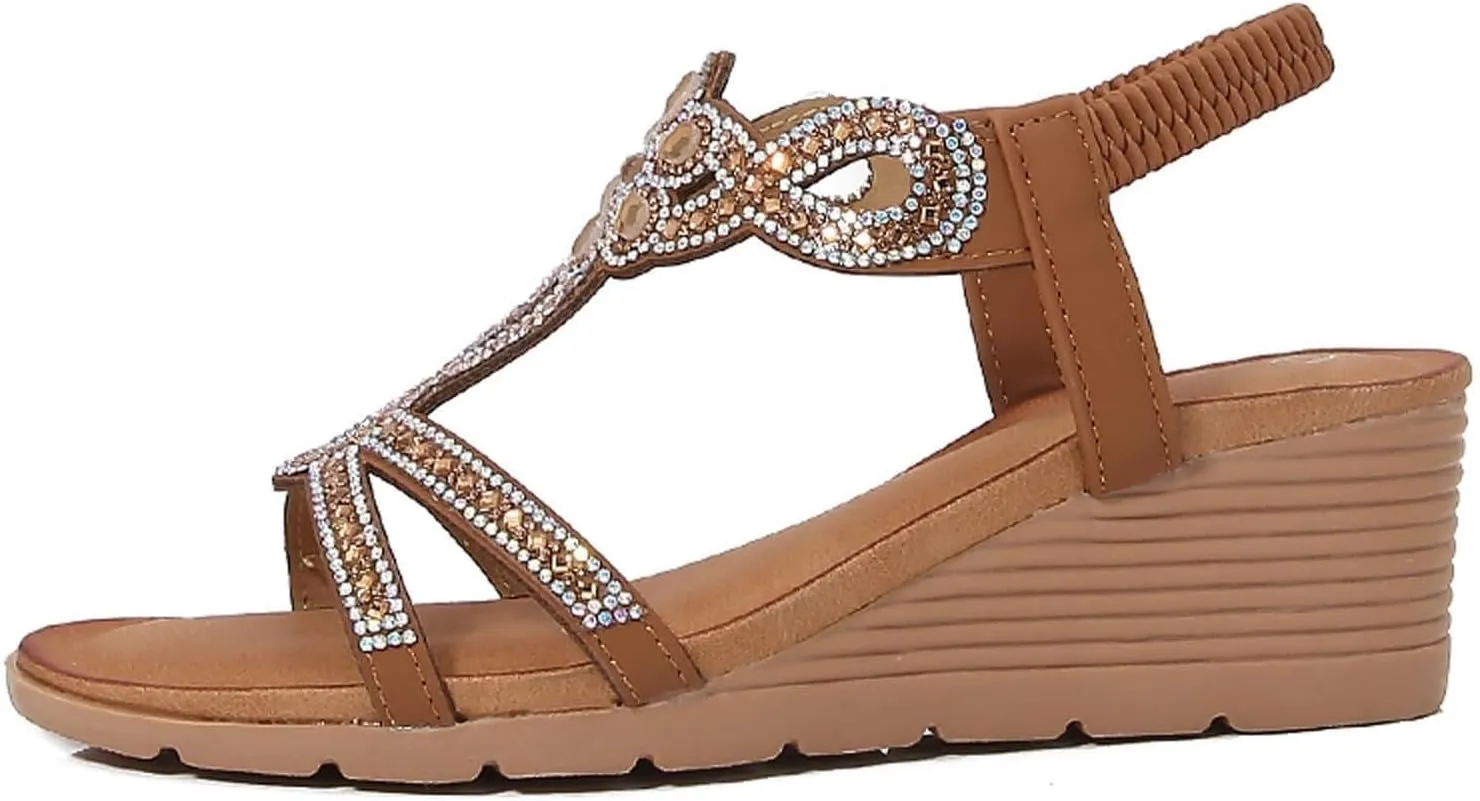 Women's Slide Wedge Sandals Open Toe High Heel Zipper Back Platform Gladiator Sexy Sandal Peep Sandal 2025 Comfortable Dressy Summer Platform Shoes