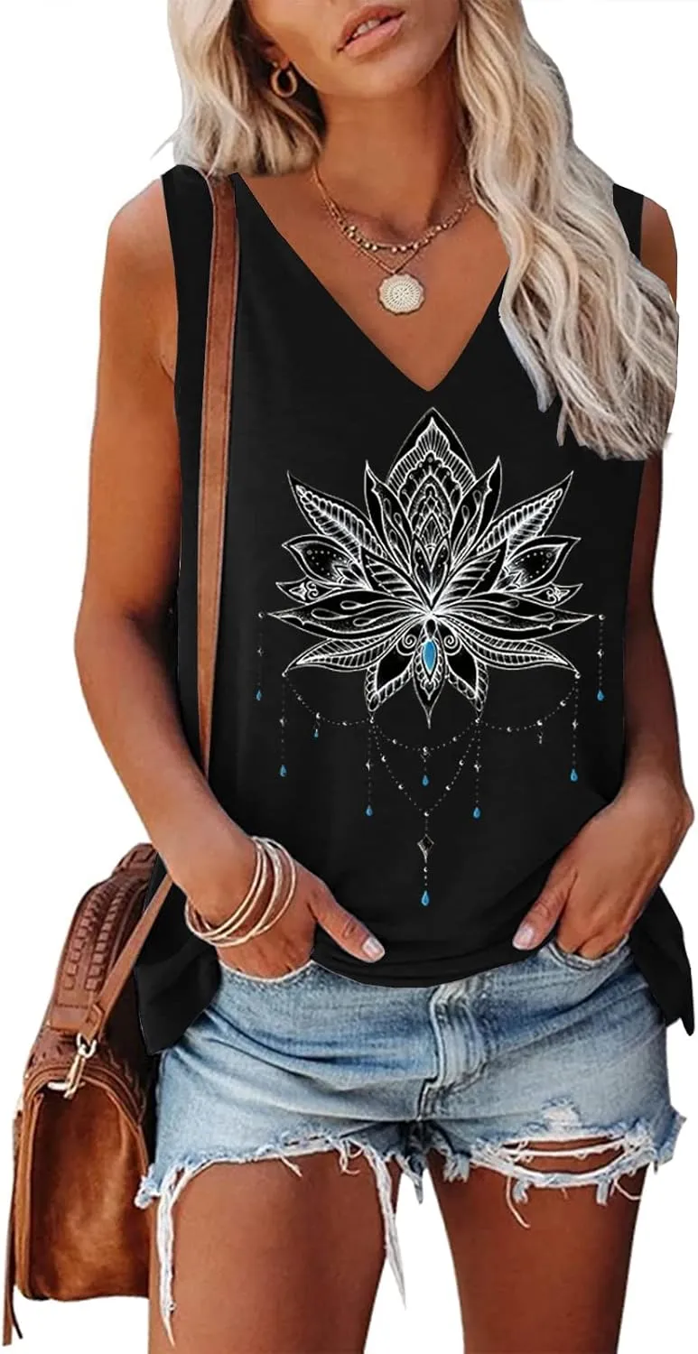 Womens Tank Tops Sleeveless Yoga Shirts Summer Tops Loose Fit Running Athletic Shirts