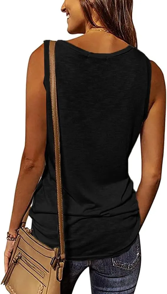 Womens Tank Tops Sleeveless Yoga Shirts Summer Tops Loose Fit Running Athletic Shirts