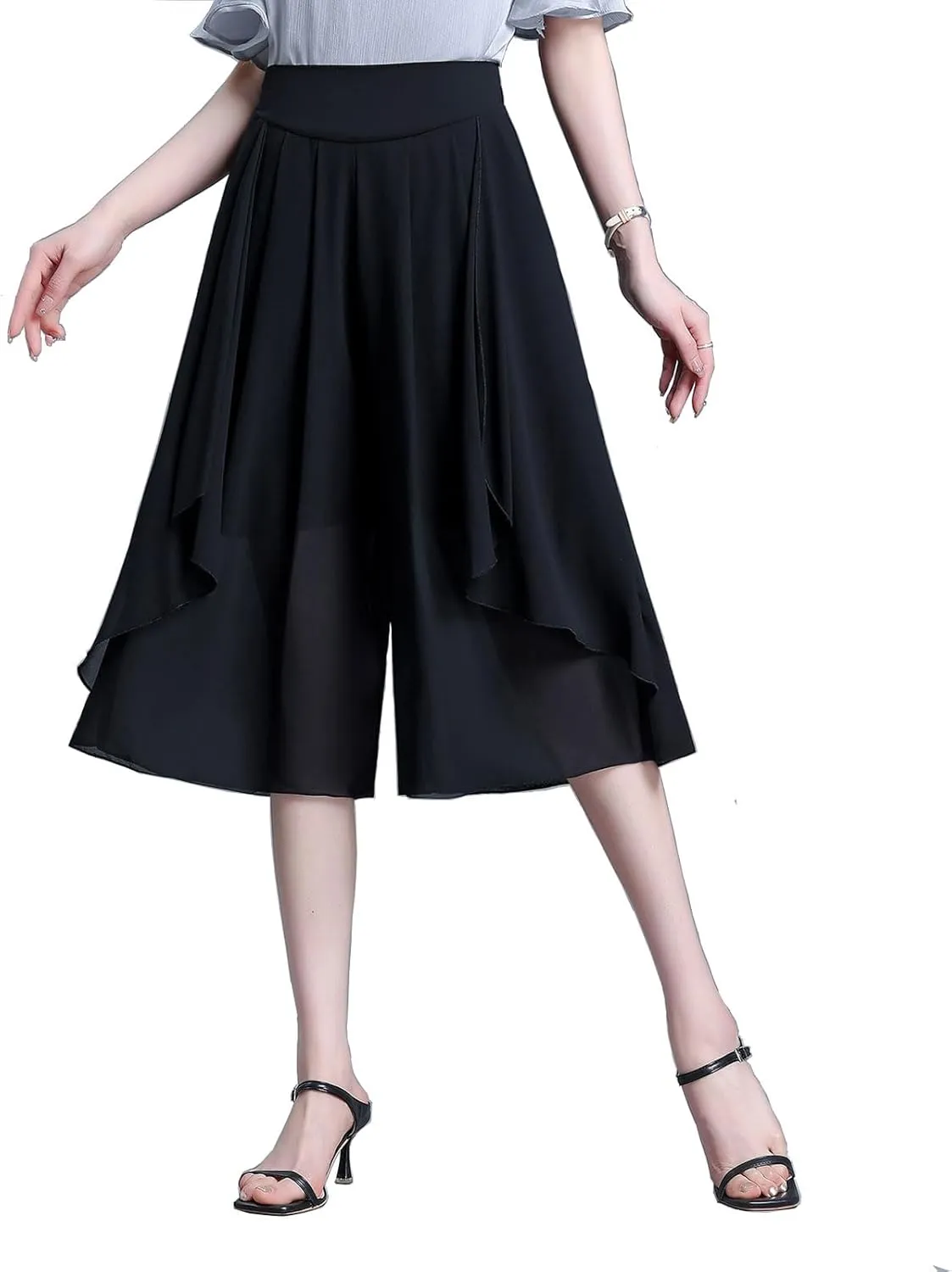 Women??s Wide Leg Palazzo Pants Skirt