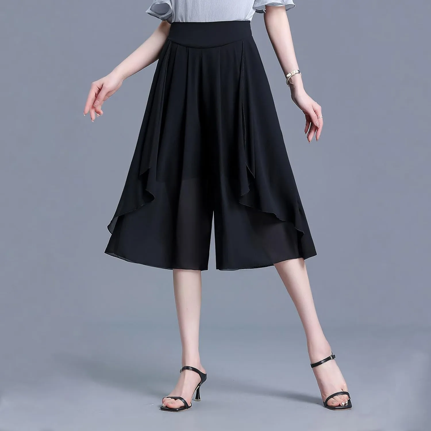 Women??s Wide Leg Palazzo Pants Skirt