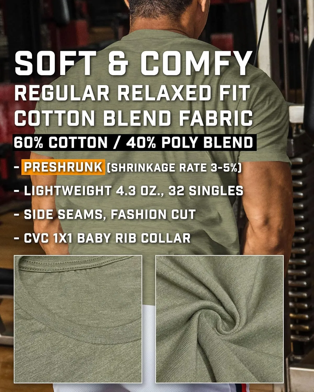 Workout Shirts for Men, Gym Skull Men's T-Shirt, Weightlifting Funny Tee Shirts