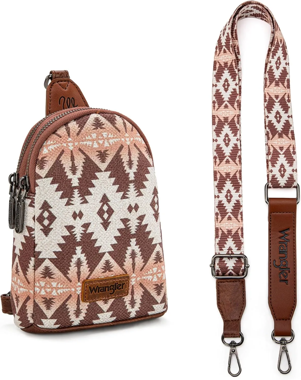 Wrangler Aztec Sling Bag - Southwest Crossbody Trendy Chest Bag