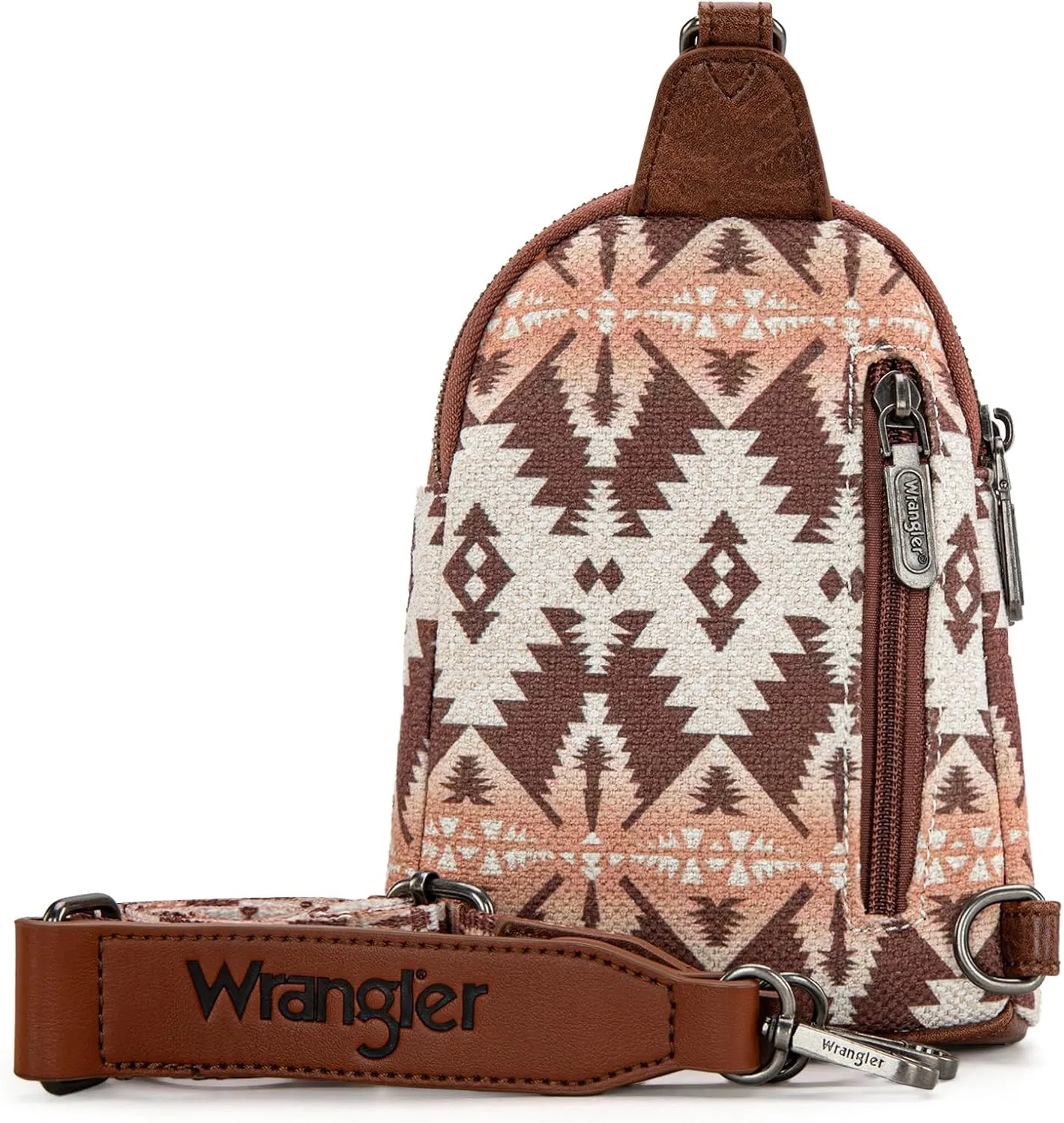 Wrangler Aztec Sling Bag - Southwest Crossbody Trendy Chest Bag