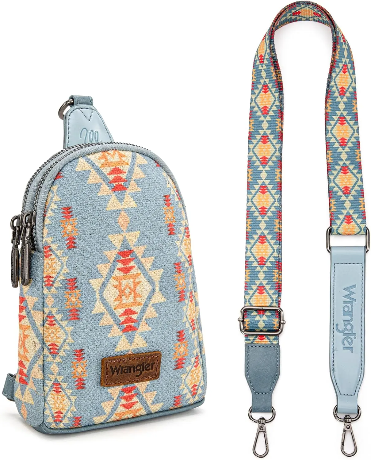 Wrangler Aztec Sling Bag - Southwest Crossbody Trendy Chest Bag
