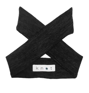 Wrap Bow Headwrap // Black KNIT