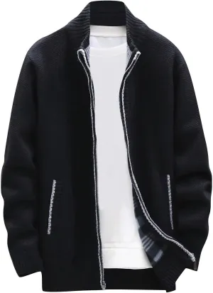 Ymosrh Winter Coats for Men Autumn and Men's Fashion Loose Cardigan Warm Lapel Hooded Jacket Sweater Mens Coats