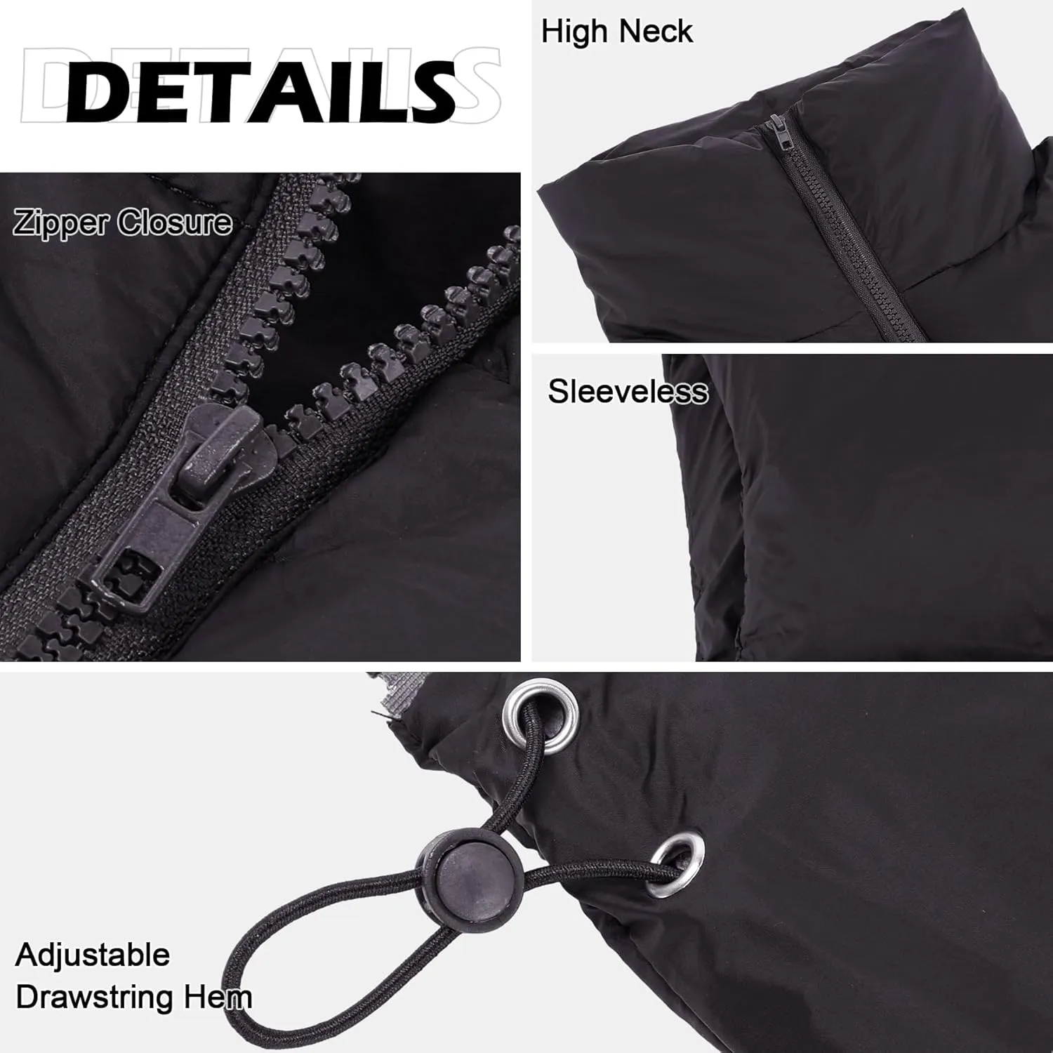 Zando Cropped Puffer Vest Women Sleeveless Outerwear Winter Vest Tops Jackets Lightweight Vests for Women 2025 Trendy Zip