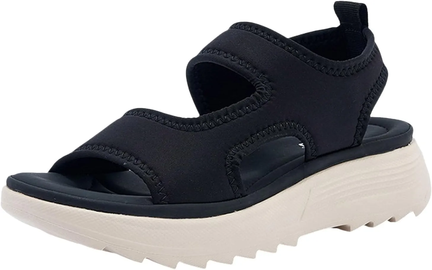 ZSpzx Indoor Outdoor Slip-On Wedge Heel Shoe Summer Beach Vacation Slides Ankle Strap Breathable Ladies Dress Non-Slip Cut-Out Walking Sandals Fashion Comfortable Sport Sneakers